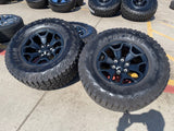 18" Dodge Ram 1500 TRX RHO Black OEM 66002 wheels rims TERRITORY M/T 35" Texas Truck Tire