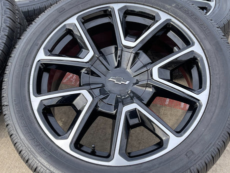 22" Chevy Tahoe Suburban RST OEM 14035 black wheels rims Silverado GENERAL Texas Truck Tire