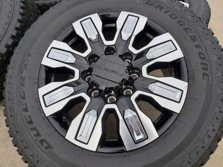 20" GMC Sierra DENALI ULTIMATE 2500 3500 OEM wheels rims 5958 14138 A/T tires Texas Truck Tire
