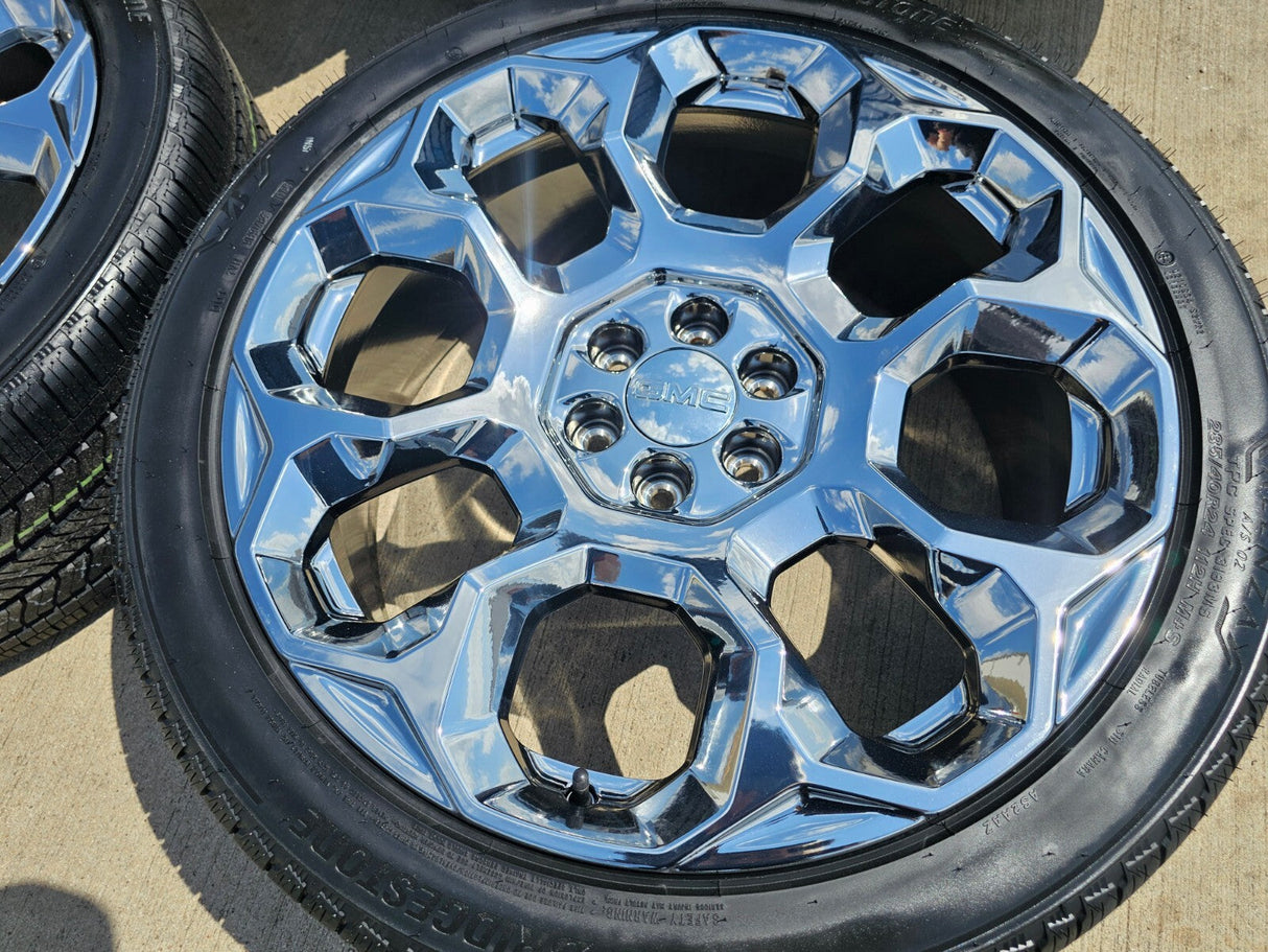 24" GMC Yukon Sierra Tahoe Cadillac Escalade V OEM wheels rims 2025 2026 NEW Texas Truck Tire
