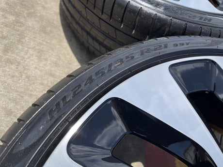 21" Lucid Air Grand Touring OEM 95542 95543 wheels rims black tires DISCOUNTED Texas Truck Tire