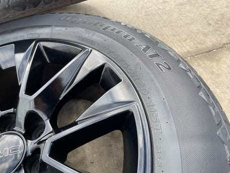 20" Chevy Tahoe Silverado OEM 5919 wheels rims GMC Yukon HANKOOK A/T2 Texas Truck Tire