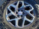 20" GMC Sierra Yukon AT4 Tahoe Silverado OEM 95369 wheels rims TOYO 34" Texas Truck Tire