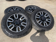 20" GMC Sierra AT4 2500 3500 OEM wheels rims 5950 Silverado tires TOYO A/T3 Texas Truck Tire