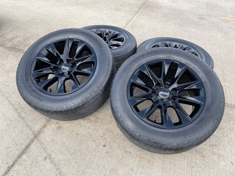 20" Chevy Tahoe Silverado OEM 5919 wheels rims GMC Yukon HANKOOK A/T2 Texas Truck Tire