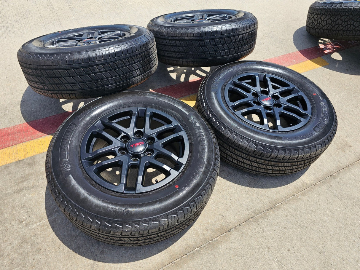 18" Toyota Tacoma 4Runner TRD OEM black 10641 wheels rims 2024 2025 2026 NEW Texas Truck Tire