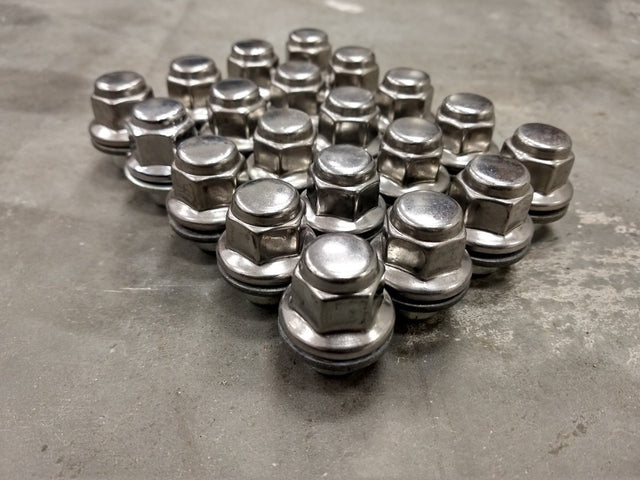 (20) 12x1.5 OEM Toyota Camry lug nuts polished Avalon Corolla Rav-4 Lexus RX350 Texas Truck Tire