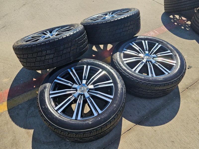 (4) 21" Lexus LX570 Land Cruiser OEM 74341 wheels rims tires 5x150 Texas Truck Tire