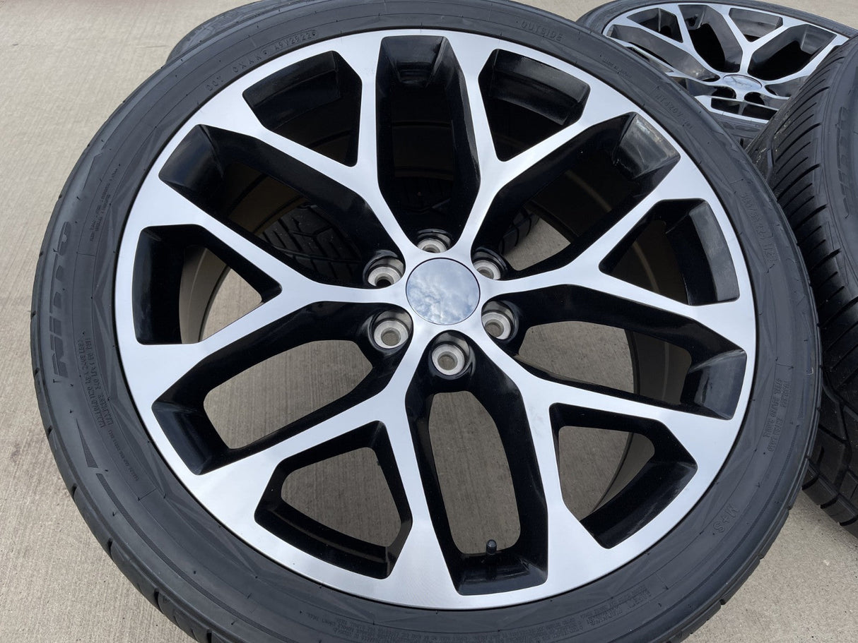 24" GMC Yukon Sierra Chevy Tahoe 1500 OEM replica 5668 wheels rims tires Texas Truck Tire