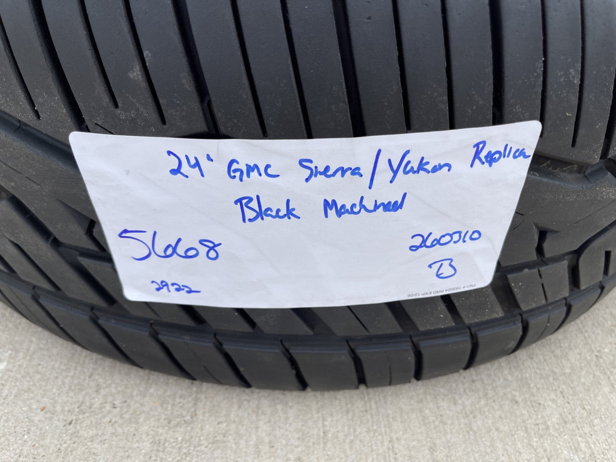 24" GMC Yukon Sierra Chevy Tahoe 1500 OEM replica 5668 wheels rims tires Texas Truck Tire