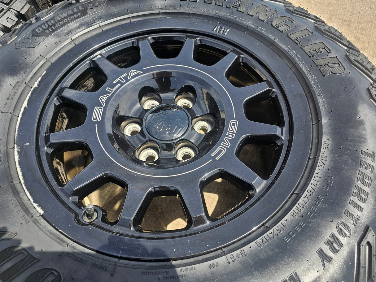 18" AEV SALTA GMC Sierra AT4X Chevy Silverado OEM rims wheels GOODYEAR Texas Truck Tire