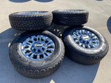 18" Ford F-250 F-350 OEM rims wheels 10290 chrome tires GOODYEAR WORKHORSE A/T Texas Truck Tire