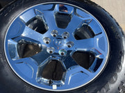 20" Dodge Ram 1500 OEM Laramie CHROME 2680 wheels rims 2025 2026 GOODYEAR NEW Texas Truck Tire