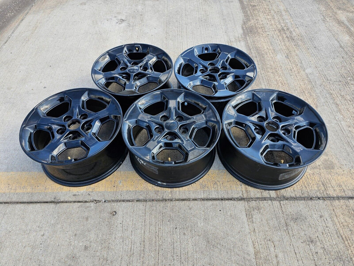 17" Jeep Wrangler Gladiator Rubicon OEM 9236 wheels rims 2021 2022 2023 2024 NEW Texas Truck Tire