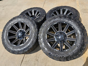 20x10 FUEL Contra D615 Ford F-250 F-350 rims wheels 8x170 -18 TOYO 35" Texas Truck Tire