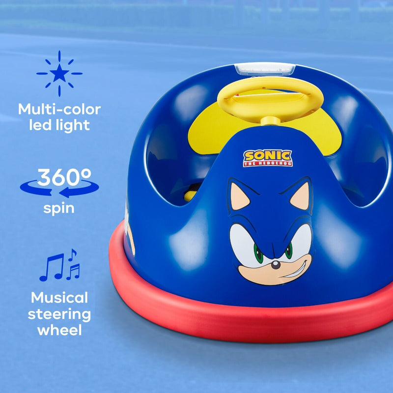 Rev up the Fun with Sonic's Electric Bumper Car: 2 Speeds and 360-Degree Turns for Kids!