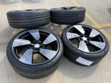 21" Lucid Air Grand Touring OEM 95618 95619 wheels rims black tires NEW Texas Truck Tire