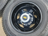 17" Chevy Silverado GMC Sierra 3500 Black Dually rims wheels OEM 5519 5520 NEW Texas Truck Tire