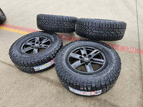 17" Ford F-150 OEM black Tremor rims wheels tires 10339 A/T4 2024 2025 2026 NEW Texas Truck Tire