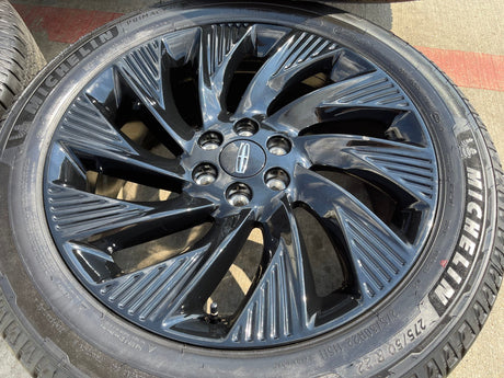 22" Lincoln Navigator OEM 10665 rims wheels BLACK LABEL 2025 2026 MICHELIN NEW Texas Truck Tire
