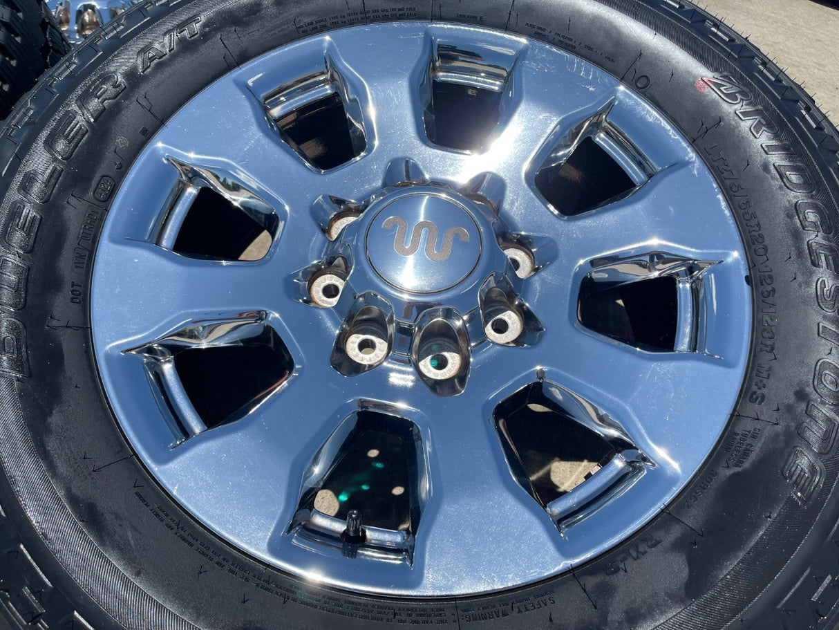 20" Ford F-250 King Ranch Lariat OEM 10100 rims wheels CHROME NEW BRIDGESTONE Texas Truck Tire