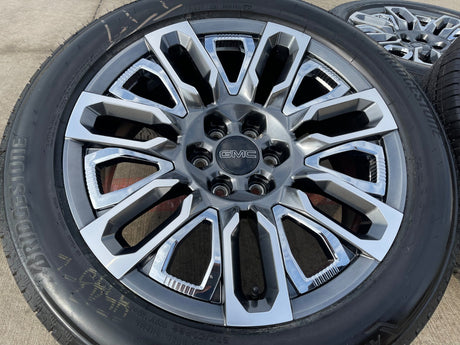22" GMC Yukon Chevy Tahoe Escalade OEM 95486 wheels rims 2024 2025 2026 NEW Texas Truck Tire