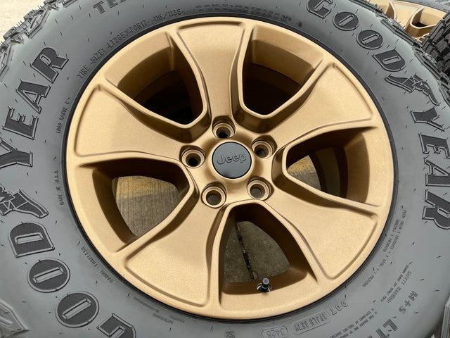 (4) 17" Jeep Wrangler Rubicon OEM 96226 wheels rims Gladiator NEW Texas Truck Tire