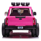 Custom Edition Pink 24V FORD F450 Ride-On Car Truck for Kids with 2 Seats, Remote Control, and LED Lights