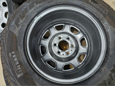 17" Ford F-150 OEM rims wheels 3857 tires steel 2023 2024 2025 PIRELLI A/T NEW Texas Truck Tire