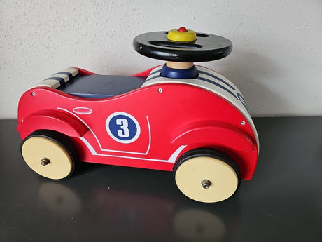 Wooden Ride-On Classic Sport Push Car for Kids