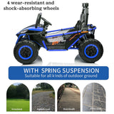 24V Electric 2-Seater Kids Ride-On 4WD UTV Truck with Remote Control Blue