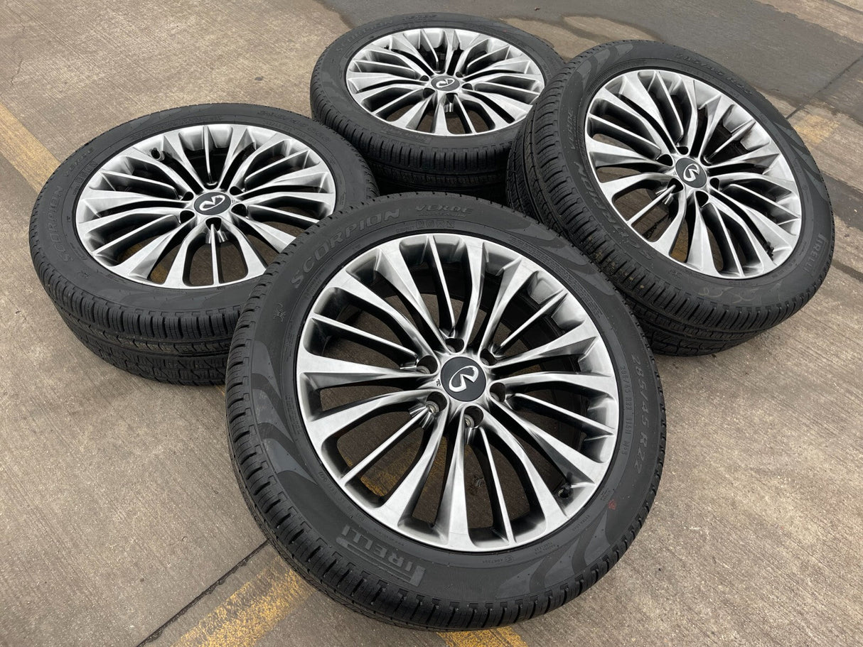 22" Infiniti QX80 QX56 Nissan Titan OEM wheels rims 73807 tires NEW Texas Truck Tire