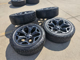 22" Dodge Ram 1500 OEM Laramie wheels LIMITED Gray 2685 2727 tires Texas Truck Tire
