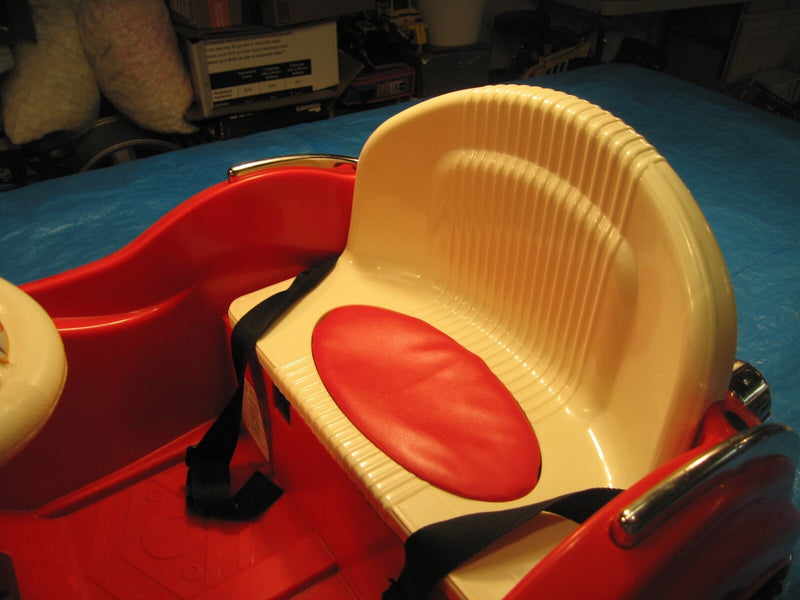 6V Red Kids Ride-On Car with Chrome Details, Mercedes Style Collectible Design