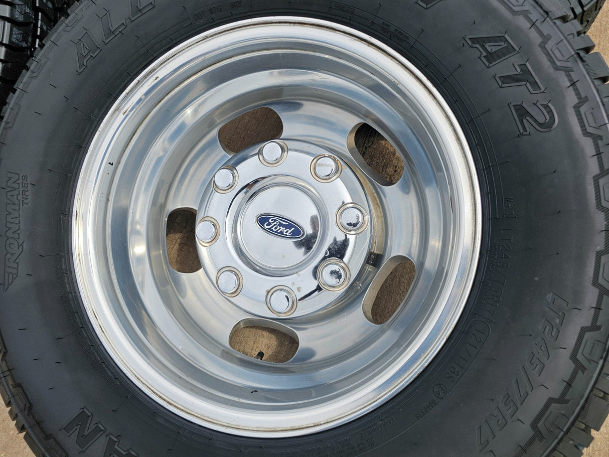 17" Ford F-350 Dually OEM 10477 10478 rims wheels 2024 2025 2026 IRONMAN A/T NEW Texas Truck Tire