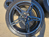 19" + 20" Chevy Corvette C8 OEM 14007 14008 wheels rims MICHELIN Texas Truck Tire
