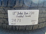 18" Dodge Ram 2500 3500 STEEL chrome OEM 2473 wheels rims CONTINENTAL Texas Truck Tire