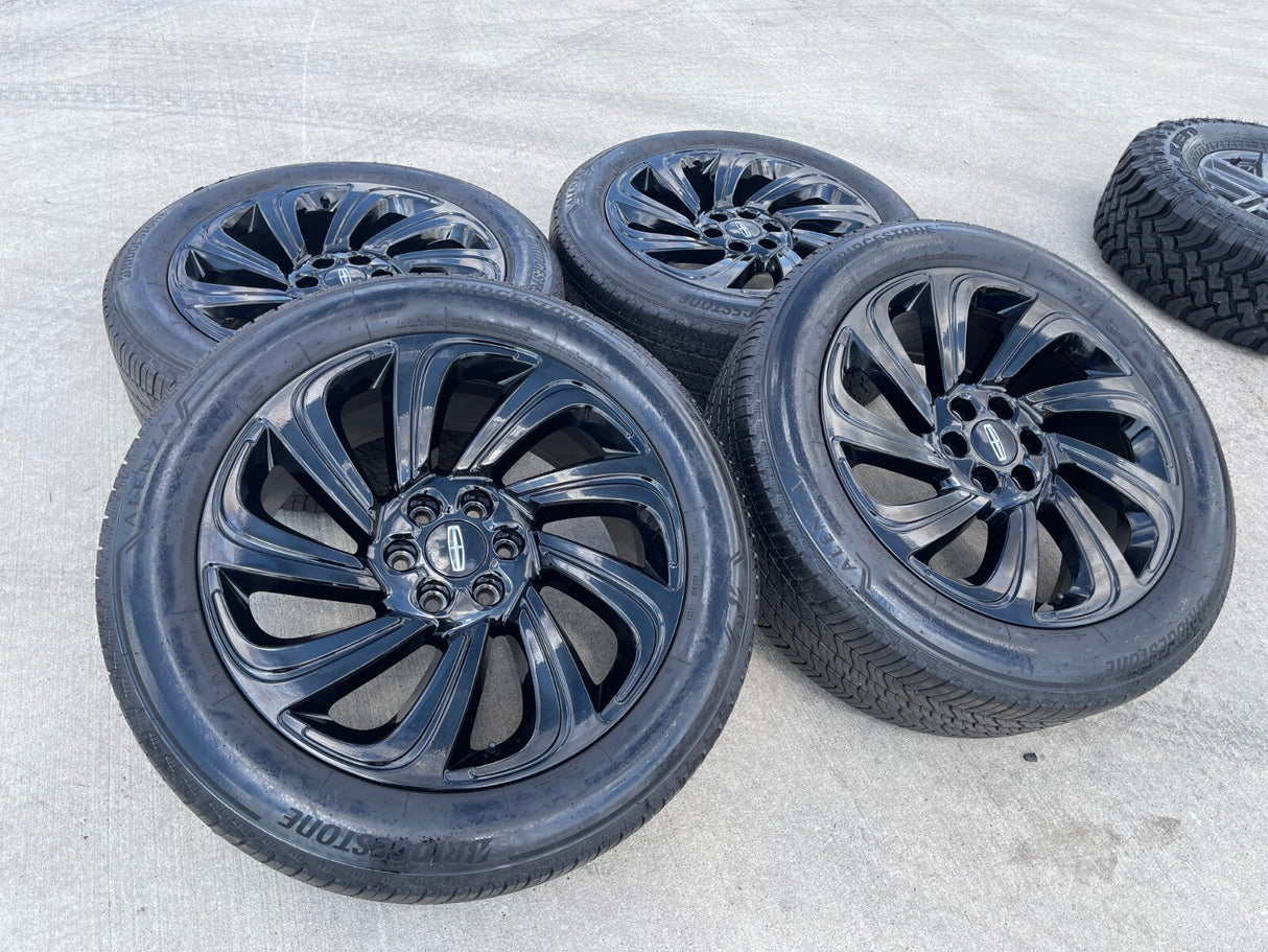 22" Lincoln Navigator BLACK LABEL OEM 10497 rims wheels tires Texas Truck Tire