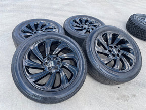 22" Lincoln Navigator BLACK LABEL OEM 10497 rims wheels tires Texas Truck Tire