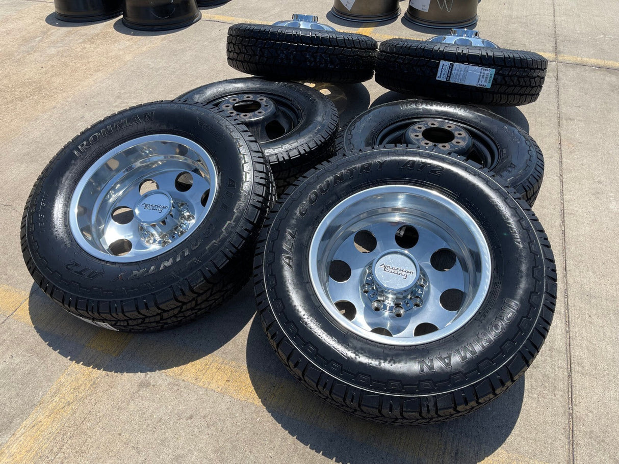 17" American Racing AR204 Dodge Ram 3500 DUALLY OEM wheels rims 8x165 8x6.5 NEW Texas Truck Tire