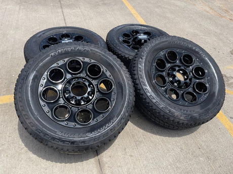 20" Ford F-250 F-350 OEM black TREMOR wheels rims 10299 10484 tires Texas Truck Tire