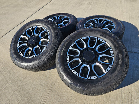 20" Chevy Silverado High Country 2500 3500 OEM Black wheels rims 2023 2024 2025 Texas Truck Tire