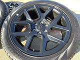 22" Dodge Ram 1500 OEM LIMITED Laramie wheels rims black 2725 2684 PIRELLI NEW Texas Truck Tire