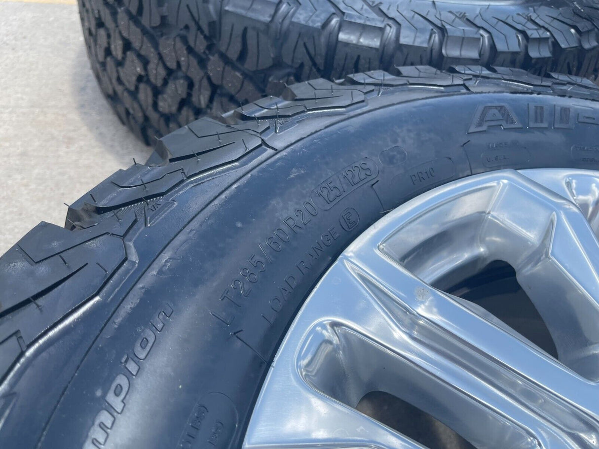 20" GMC Sierra Denali 2500 3500 OEM 5957 wheels rims 2024 2025 NEW BFG KO2 Texas Truck Tire