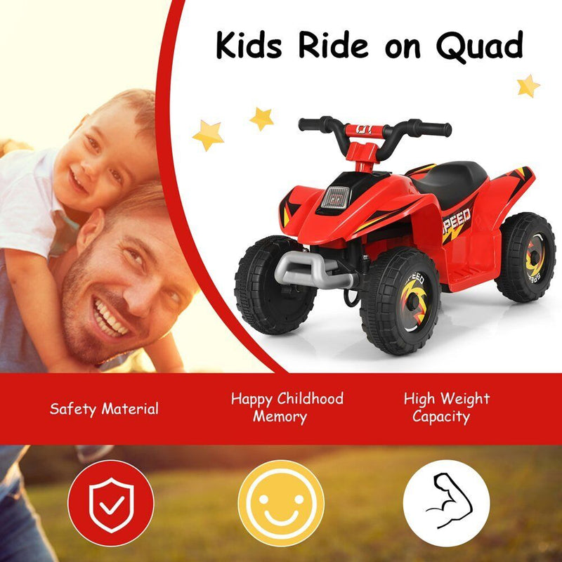 Electric Rechargeable Battery Quad ATV for Kids - 4-Wheeled Quad Bike for Children
