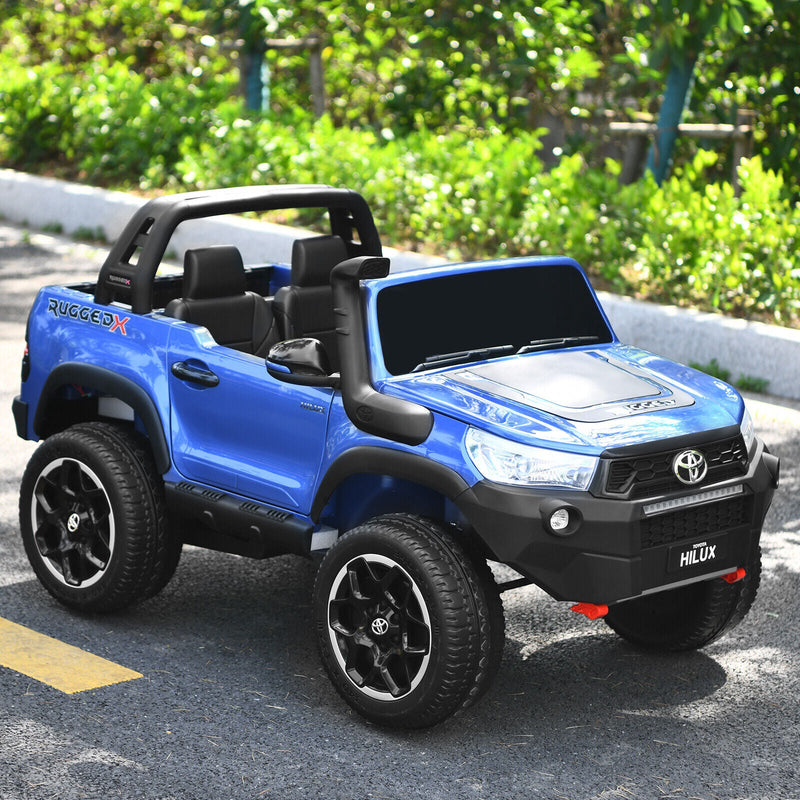 2-Seater Toyota Hilux Ride On Truck Car with Remote Control - Blue