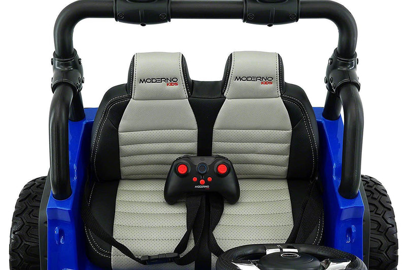 24V DUAL SEAT CHILDREN'S RIDE-ON VEHICLE JEEP CAR TOY WITH 2 HIGH-PERFORMANCE ENGINES, PNEUMATIC WHEELS, MUSIC PLAYER + REMOTE CONTROL