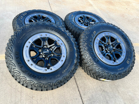 17" Ford Ranger Raptor Beadlock wheels rims Bronco 2024 2025 2026 NEW GOODYEAR Texas Truck Tire