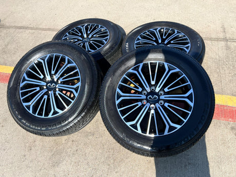 20" Nissan Titan PRO-4X Armada OEM wheels rims tires black 2023 2024 2025 2026 Texas Truck Tire