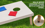 Portable 4x2 Wooden Cornhole Board Set for Outdoor Yard Games with 2 Boards